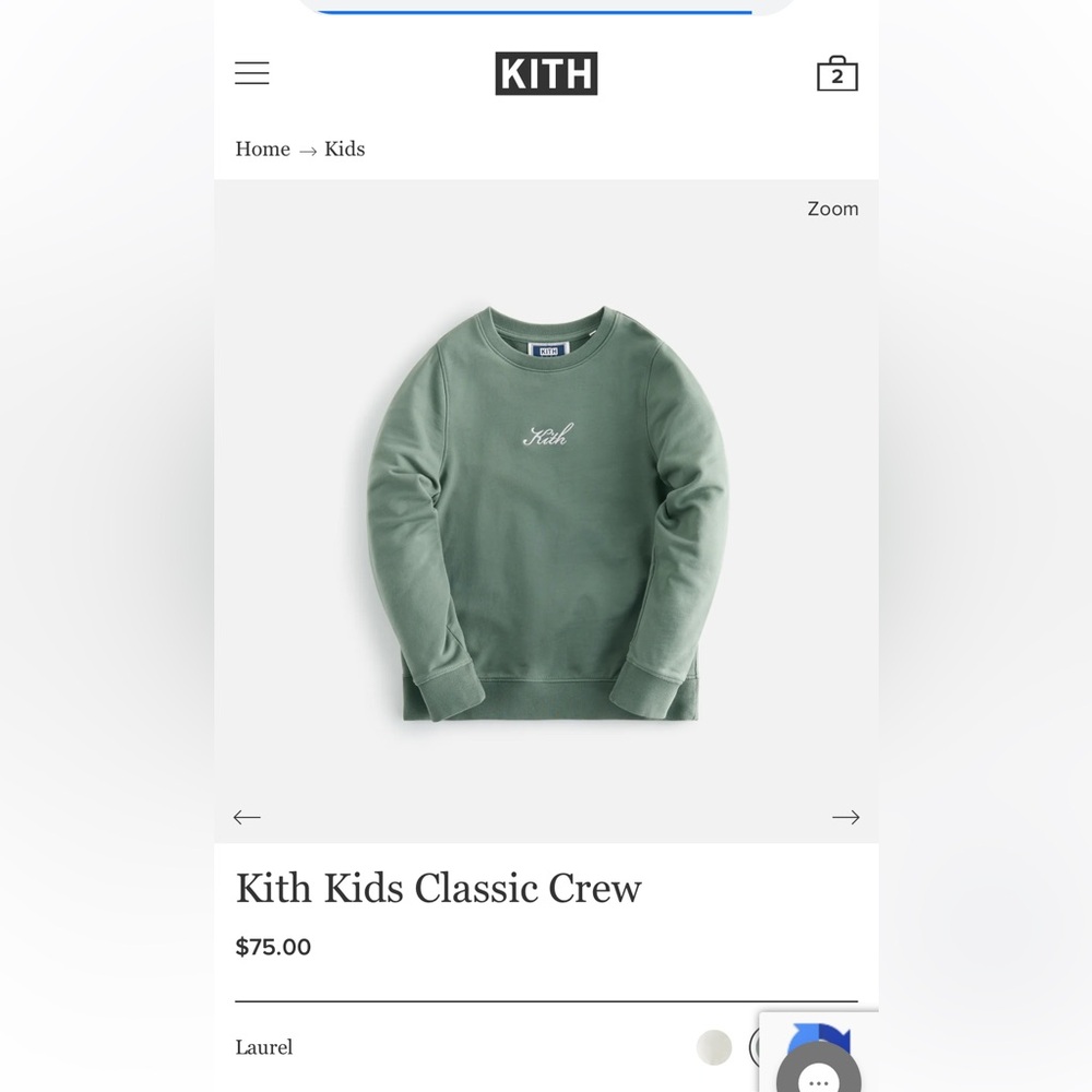 KITH KIDS Classic Crew size 2T
